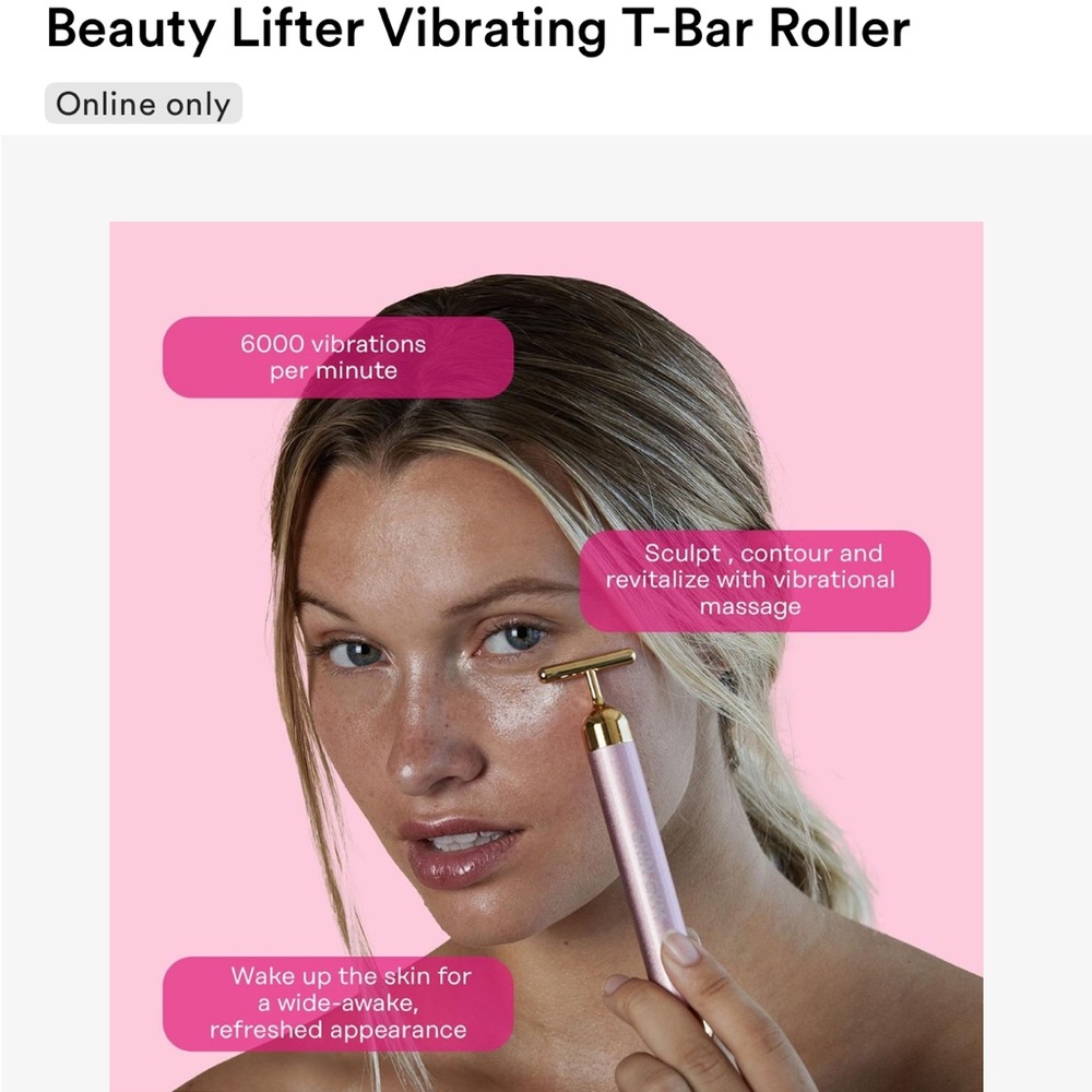 New Beauty Lifter Vibrating T-Bar Roller
